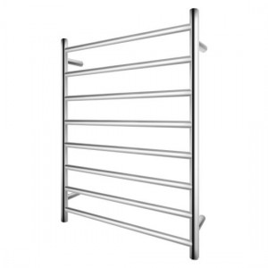 Aqu Round 8 Bars Heated Towel Rail-Chrome